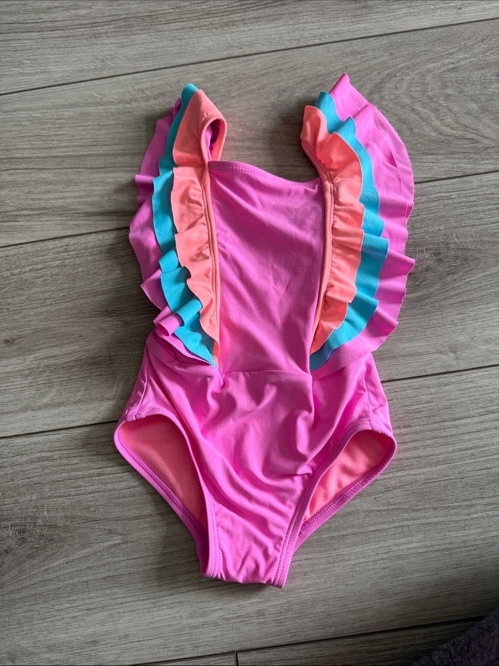 Beach Lingo Kids Ruffle One piece swimsuit 3T NEW